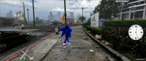 GTA 5 Player Mod: Sonic The Hedgehog (2006) (Image #5)