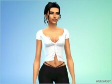 Sims 4 Female Clothes Mod: Tyler TOP (Image #2)