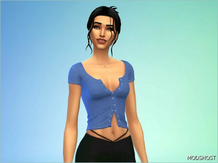 Sims 4 Female Clothes Mod: Tyler TOP (Featured)