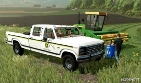 FS22 Ford Car Mod: 1986 Ford F350 John Deere Dealer Truck (Image #4)