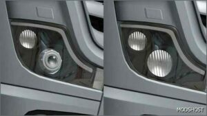 ETS2 Headlights Part Mod: Mercedes Actros 2014 Tuning Headlights 1.51 (Featured)