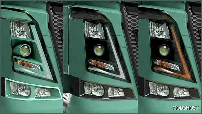 ETS2 Volvo Part Mod: FH 2012 Headlights Rework 1.51 (Featured)