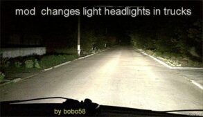 ATS Headlights Mod: Bright Headlights 1.51 (Featured)