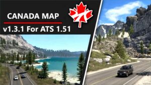 ATS Mod: Canada Map V1.3.1 1.51 (Featured)