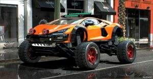 GTA 5 Lamborghini Vehicle Mod: Lifted 2023 Lamborghini Revuelto Off-Road (Featured)