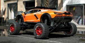 GTA 5 Lamborghini Vehicle Mod: Lifted 2023 Lamborghini Revuelto Off-Road (Image #2)