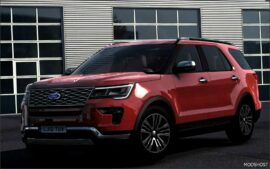 ETS2 Ford Car Mod: Explorer Platinum 2019 V1.4 1.51 (Featured)