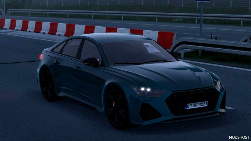 ETS2 Audi Car Mod: RS6 Sedan C8 2023 V1.1 1.51 (Featured)