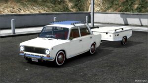 GTA 5 Vehicle Mod: 1972 Lada 2101 “Classic” + Trailer Add-On | Extras | Template (Featured)