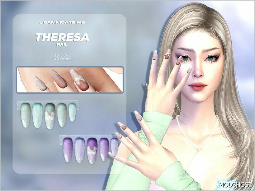 Sims 4 Female Accessory Mod: Theresa Nail (Featured)