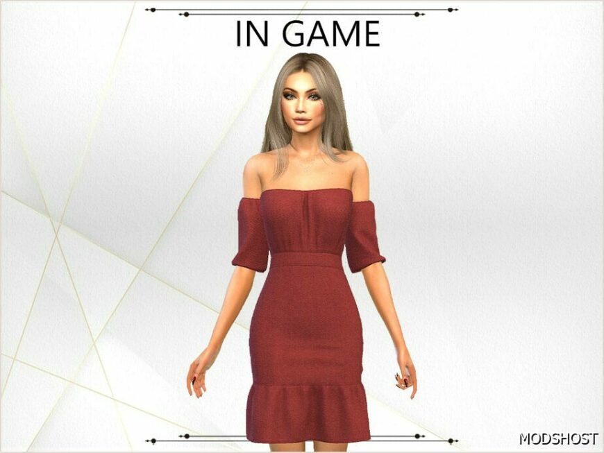 Sims 4 Female Clothes Mod: Kyla Dress (Featured)