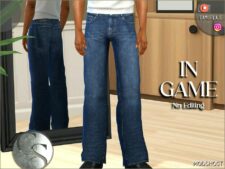 Sims 4 Bottoms Clothes Mod: William Jeans (Adult Male) (Image #2)