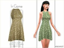 Sims 4 Elder Clothes Mod: Noelle Dress – ACN 492 (Image #2)