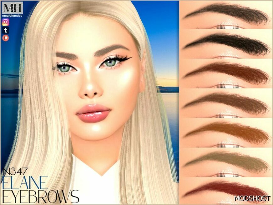 Sims 4 Eyebrows Hair Mod: Elaine Eyebrows N347 (Featured)