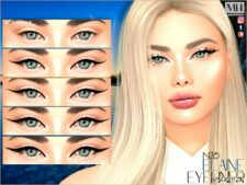 Sims 4 Eyeliner Makeup Mod: Elaine Eyeliner N26 (Featured)