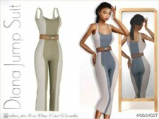 Sims 4 Elder Clothes Mod: Diana Jump Suit – ACN 491 (Image #2)