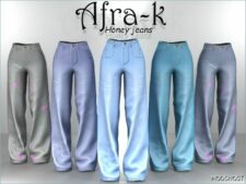 Sims 4 Jeans Clothes Mod: Honey Bxby Afra-K Jeans (Featured)