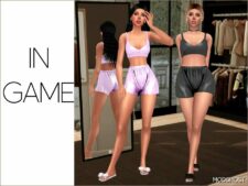 Sims 4 Everyday Clothes Mod: Morgan – Silk Pajama (Featured)