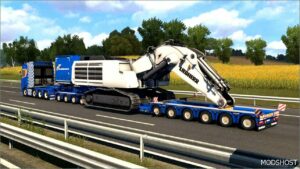 ETS2 Trailer Mod: SCS Lowloader Rework with Additional Cargo 1.51 (Featured)