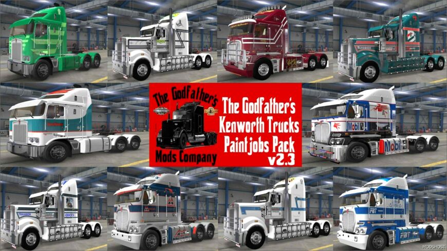 ATS Kenworth Mod: The Godfather’s Kenworth Trucks Skins Pack V2.3 (Featured)