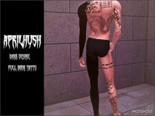 Sims 4 Male Tattoo Mod: Dark Desire Full Body Tatts Aprilhush (Featured)