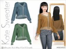 Sims 4 Female Clothes Mod: Kate Sweater – ACN 498 (Image #2)