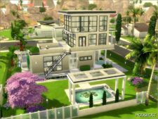 Sims 4 House Mod: WS Modern White 3 (No CC) (Image #7)