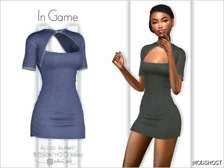 Sims 4 Elder Clothes Mod: Cecilia Dress – ACN 499 (Featured)