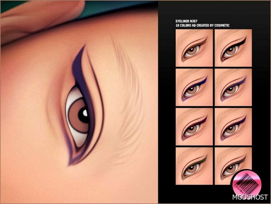 Sims 4 Eyeliner Makeup Mod: N367 (Featured)