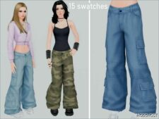 Sims 4 Female Clothes Mod: Baggy Cargos for Female (Featured)