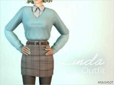 Sims 4 Female Clothes Mod: Linda Outfit (Featured)