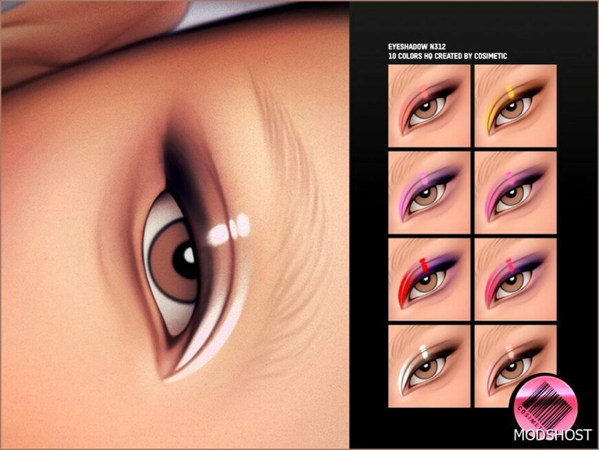 Sims 4 Female Makeup Mod: Eyeshadow N312 (Featured)