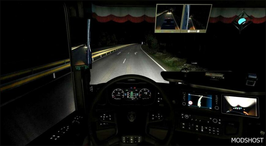 ETS2 Mod: Enhanced Headlight Brightness for ALL Truck 1.51 (Featured)