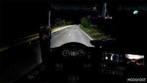 ETS2 Mod: Enhanced Headlight Brightness for ALL Truck 1.51 (Image #3)