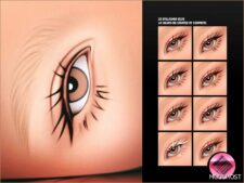 Sims 4 Female Makeup Mod: 2D Eyelashes N139 (Featured)