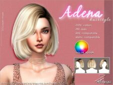 Sims 4 Female Mod: Adena Hairstyle (Medium BOB Hairstyle) (Image #2)