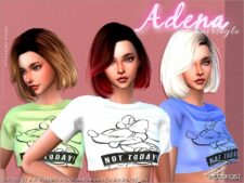 Sims 4 Female Mod: Adena Hairstyle (Medium BOB Hairstyle) (Featured)