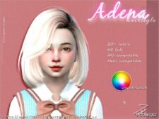 Sims 4 Kid Mod: Adena Hairstyle for Kids (Medium BOB Hairstyle) (Featured)