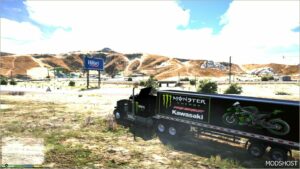 GTA 5 Vehicle Mod: Kawasaki Monster Packer & Trailers 2 (Image #4)