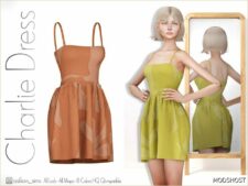 Sims 4 Elder Clothes Mod: Charlie Dress – ACN 486 (Image #2)