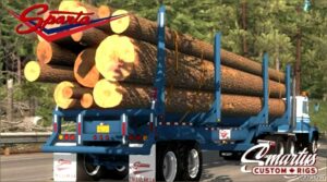 ATS Mod: Sparta 4 Bolster LOG Trailer V1.1.1 (Featured)