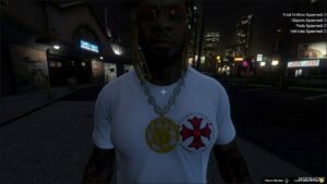 GTA 5 Player Mod: VVS Bear Chain (Bussin) Chain for Franklin (Image #2)