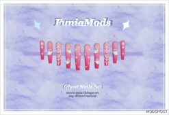 GTA 5 Player Mod: Ghost Nails SET for MP Female (Featured)