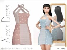 Sims 4 Elder Clothes Mod: Alexis Dress – ACN 496 (Image #2)