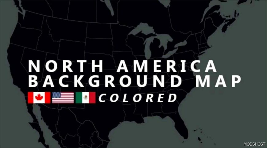 ATS Interior Mod: North America Background Map Colored V1.1 (Featured)