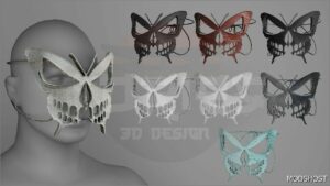 GTA 5 Player Mod: Gothic Butterfly Mask (Image #2)