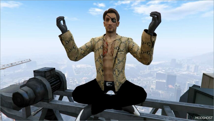 GTA 5 Player Mod: Goro Majima – Yakuza/Like A Dragon Add-On PED (Featured)