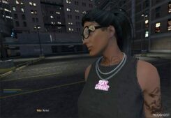 GTA 5 Player Mod: Sexy Savage Glowing Pendat with Chain for MP Female (Image #2)