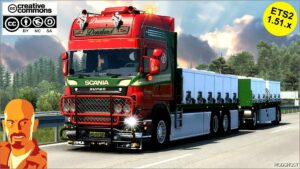 ETS2 Scania Truck Mod: R560 Donslund + Trailer V5.2 1.51 (Featured)