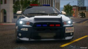 GTA 5 Mitsubishi Vehicle Mod: Nfshp: 2008 Mitsubishi Lancer Evolution X Scpd Add-On | NON ELS | Sounds | Template (Image #3)